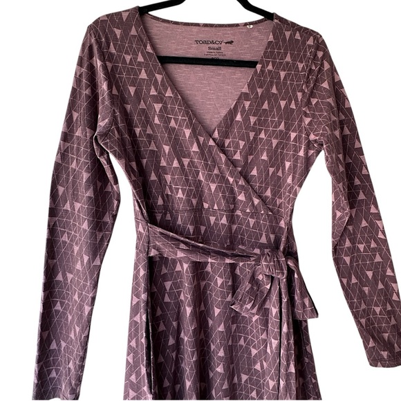 TOAD & CO | NWOT LONG SLEEVE CUE DRESS ORGANIC COTTON BELTED | SIZE: SMALL - Picture 2 of 10